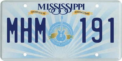MS license plate MHM191