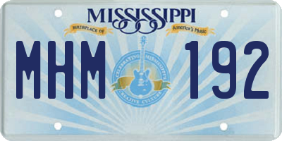 MS license plate MHM192