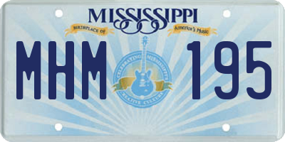 MS license plate MHM195
