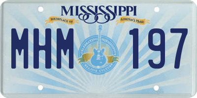 MS license plate MHM197