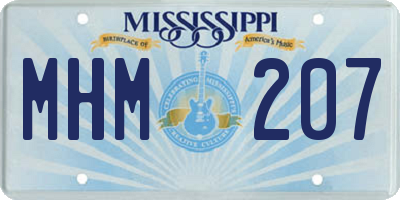 MS license plate MHM207
