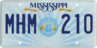 MS license plate MHM210