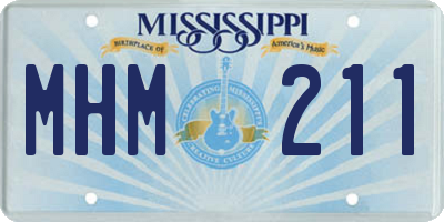 MS license plate MHM211
