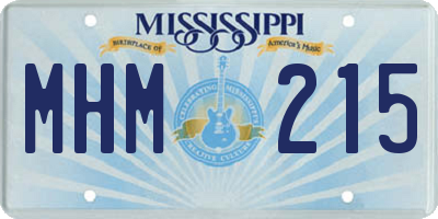 MS license plate MHM215