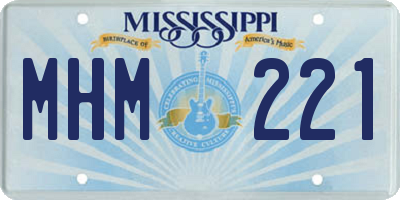 MS license plate MHM221