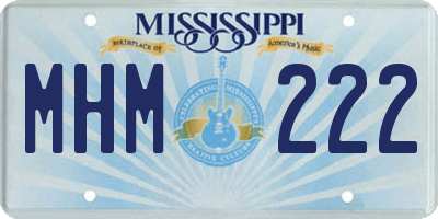 MS license plate MHM222