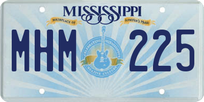 MS license plate MHM225