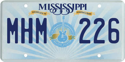 MS license plate MHM226