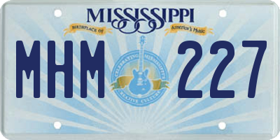 MS license plate MHM227