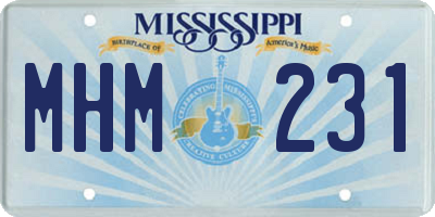 MS license plate MHM231
