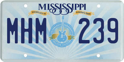 MS license plate MHM239