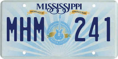 MS license plate MHM241