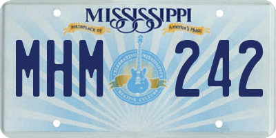 MS license plate MHM242