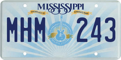 MS license plate MHM243