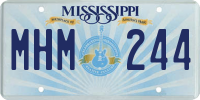 MS license plate MHM244