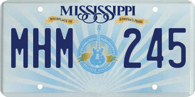 MS license plate MHM245