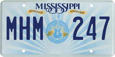 MS license plate MHM247
