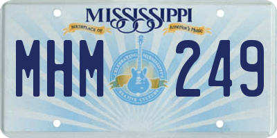 MS license plate MHM249