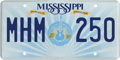 MS license plate MHM250