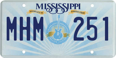 MS license plate MHM251