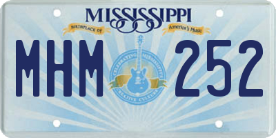 MS license plate MHM252