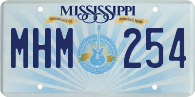 MS license plate MHM254