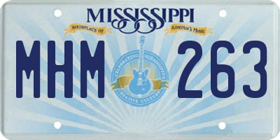 MS license plate MHM263
