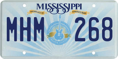MS license plate MHM268