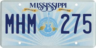 MS license plate MHM275