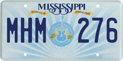 MS license plate MHM276