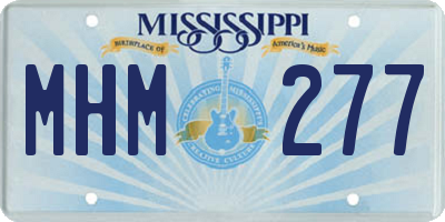 MS license plate MHM277