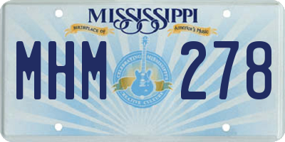 MS license plate MHM278