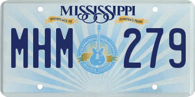MS license plate MHM279