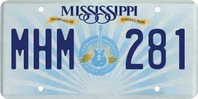 MS license plate MHM281