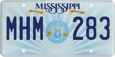 MS license plate MHM283