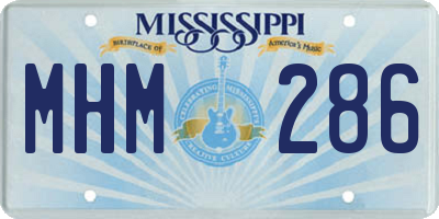 MS license plate MHM286