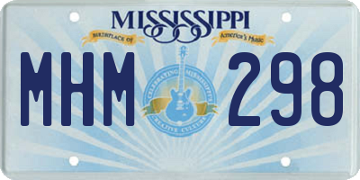 MS license plate MHM298
