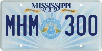 MS license plate MHM300