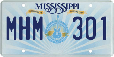 MS license plate MHM301