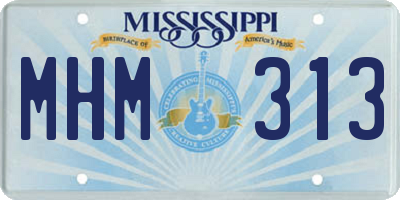 MS license plate MHM313