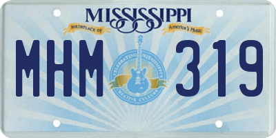 MS license plate MHM319