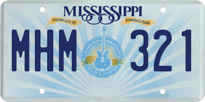 MS license plate MHM321