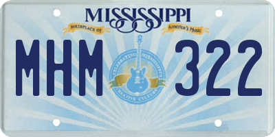 MS license plate MHM322