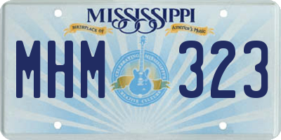 MS license plate MHM323