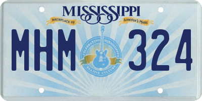 MS license plate MHM324