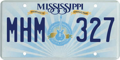 MS license plate MHM327