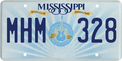 MS license plate MHM328