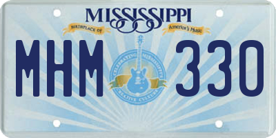 MS license plate MHM330