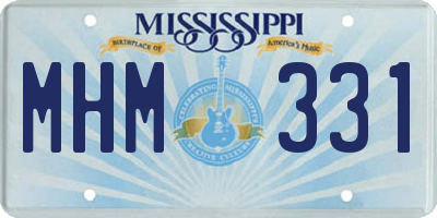 MS license plate MHM331