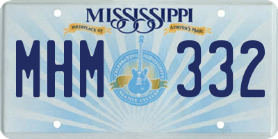 MS license plate MHM332